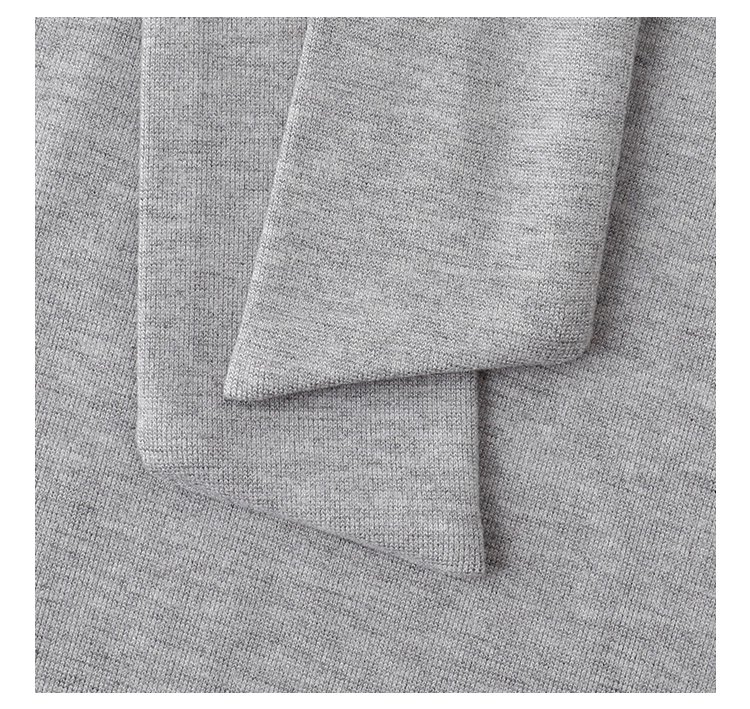 灰色修身高腰綁帶洋裝女秋新款長袖收腰T恤裙