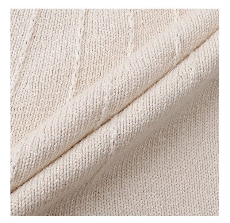 設計感波浪下擺純棉針織衫女秋冬季新款長袖上衣