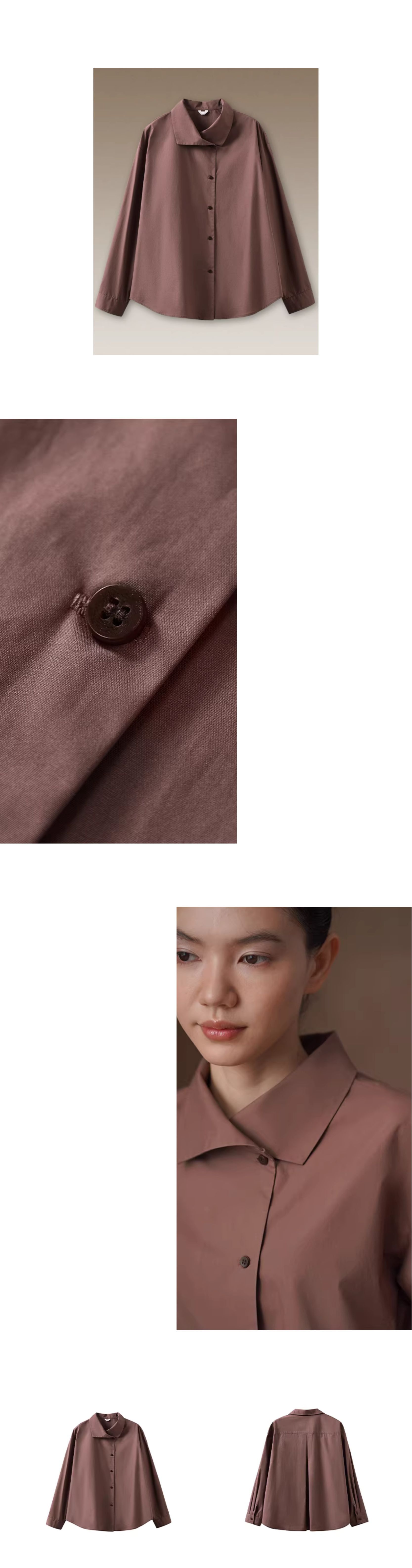 突破基礎大翻領復古寬鬆顯瘦襯衫挺括透氣100棉通勤外套,突破基礎大翻領復古寬鬆顯瘦襯衫挺括透氣100棉通勤外套,HBFS5003,突破基礎大翻領復古寬鬆顯瘦襯衫挺括透氣100棉通勤外套,純棉親膚,版型舒適