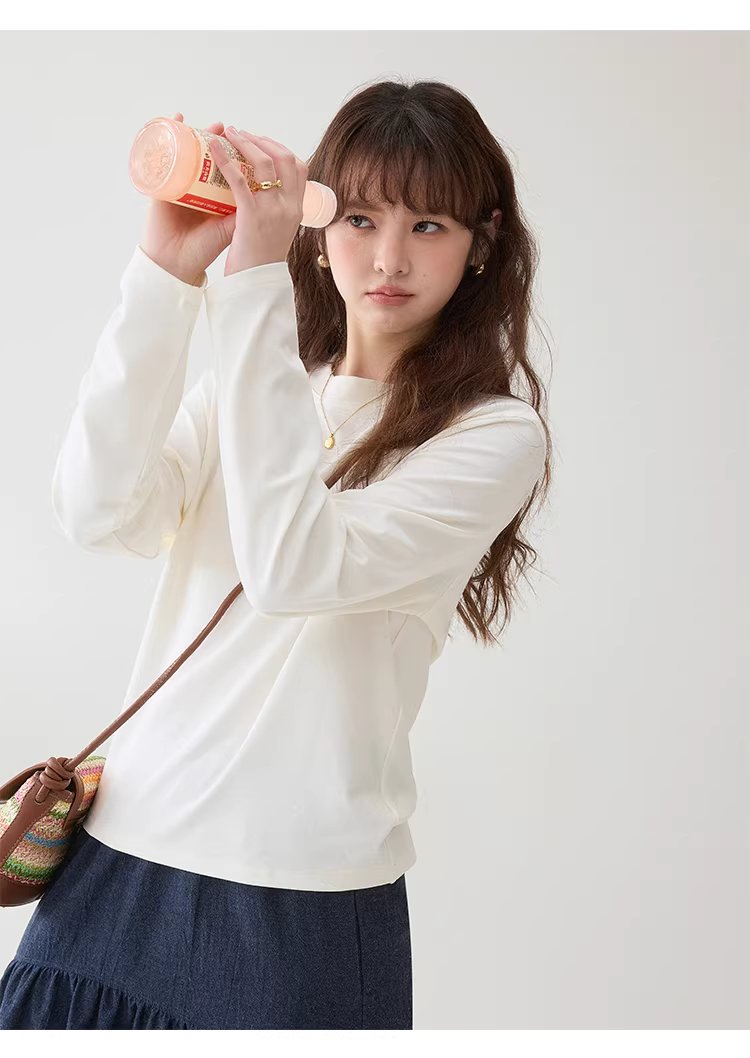 純色圓領微蝙蝠袖T恤女26春季新款寬鬆百搭上衣,純色圓領微蝙蝠袖T恤女26春季新款寬鬆百搭上衣,HBFS1041,純色圓領微蝙蝠袖T恤女26春季新款寬鬆百搭上衣,必備單品,舒適面料