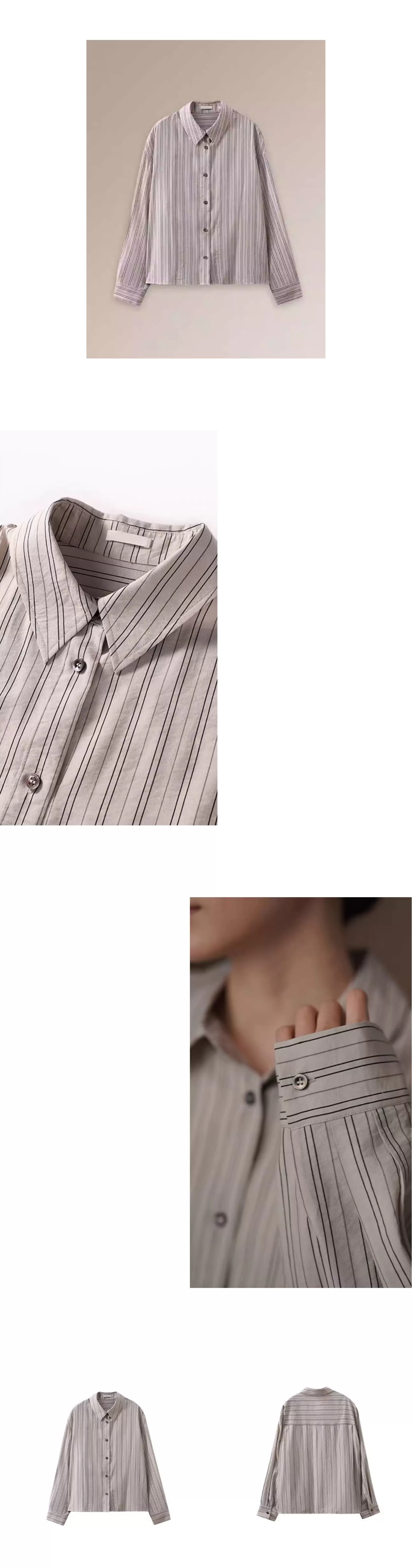 清冷淡人氛圍透氣品質色織條紋寬鬆垂感顯瘦長袖襯衫女,清冷淡人氛圍透氣品質色織條紋寬鬆垂感顯瘦長袖襯衫女,HBFS1064,清冷淡人氛圍透氣品質色織條紋寬鬆垂感顯瘦長袖襯衫女,挺版抗皺,寬鬆落肩