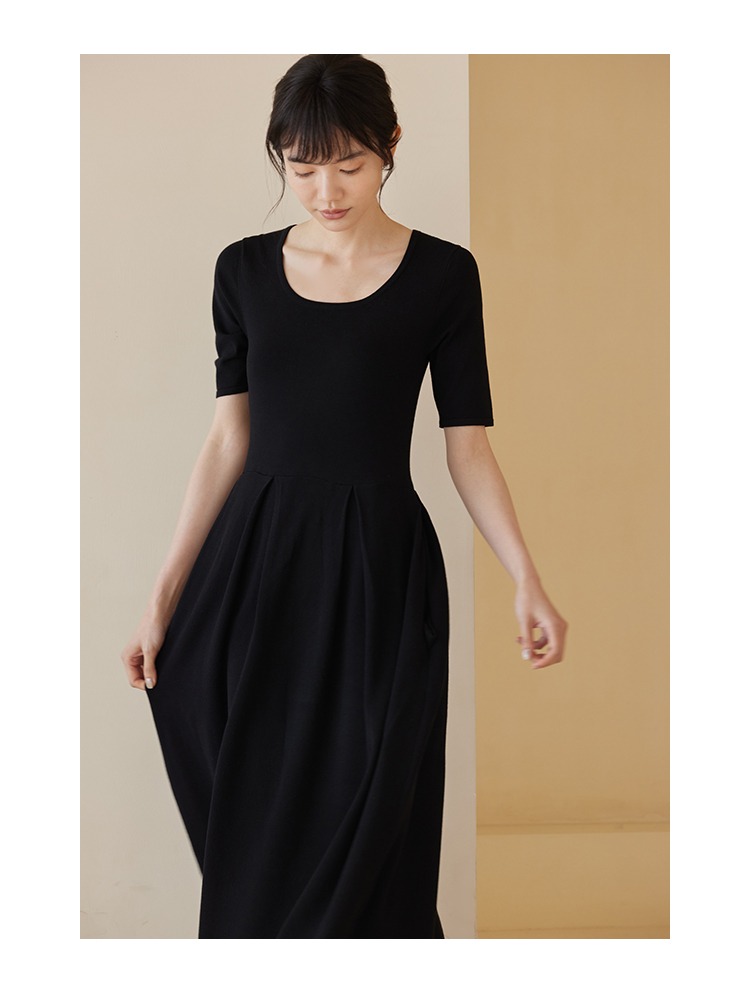 優雅氣質赫本風小黑裙收腰顯瘦高彈冰絲不悶熱連身裙洋裝,優雅氣質赫本風小黑裙收腰顯瘦高彈冰絲不悶熱連身裙洋裝,HBDS7028,優雅氣質赫本風小黑裙收腰顯瘦高彈冰絲不悶熱連身裙洋裝,優雅赫本風,高彈冰絲