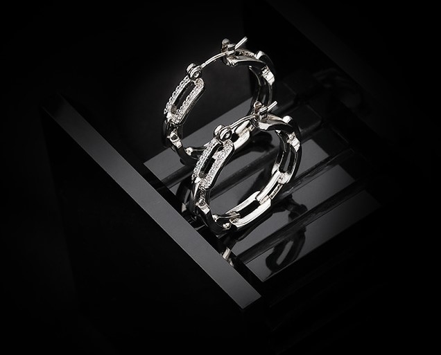 韓國設計個性鏈條耳環