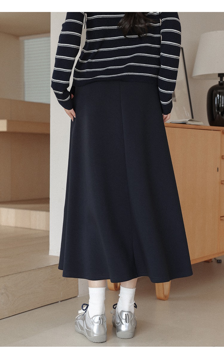 大碼胖mm高腰休閒A字半身裙長款