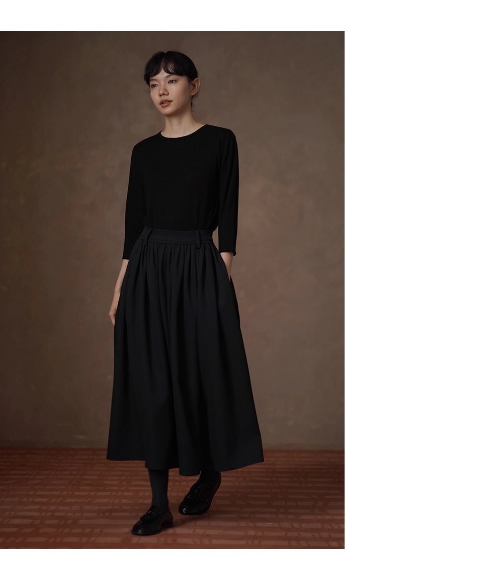 細膩呵護基礎內搭簡約柔軟羊毛混紡捲邊設計針織上衣女