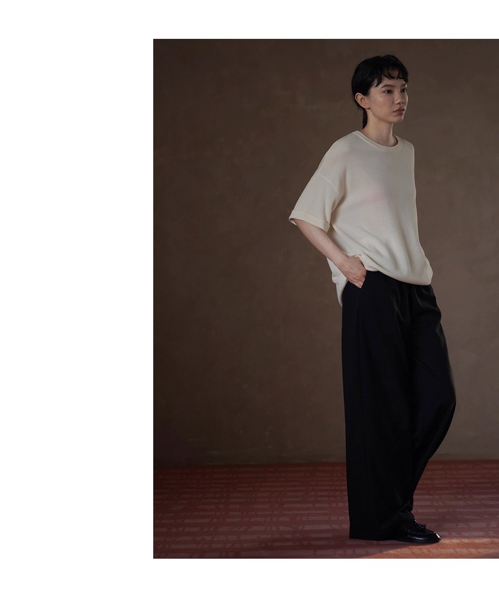 完美包容度長褲鬆緊牛筋高腰不挑人寬鬆垂爽顯瘦通勤褲