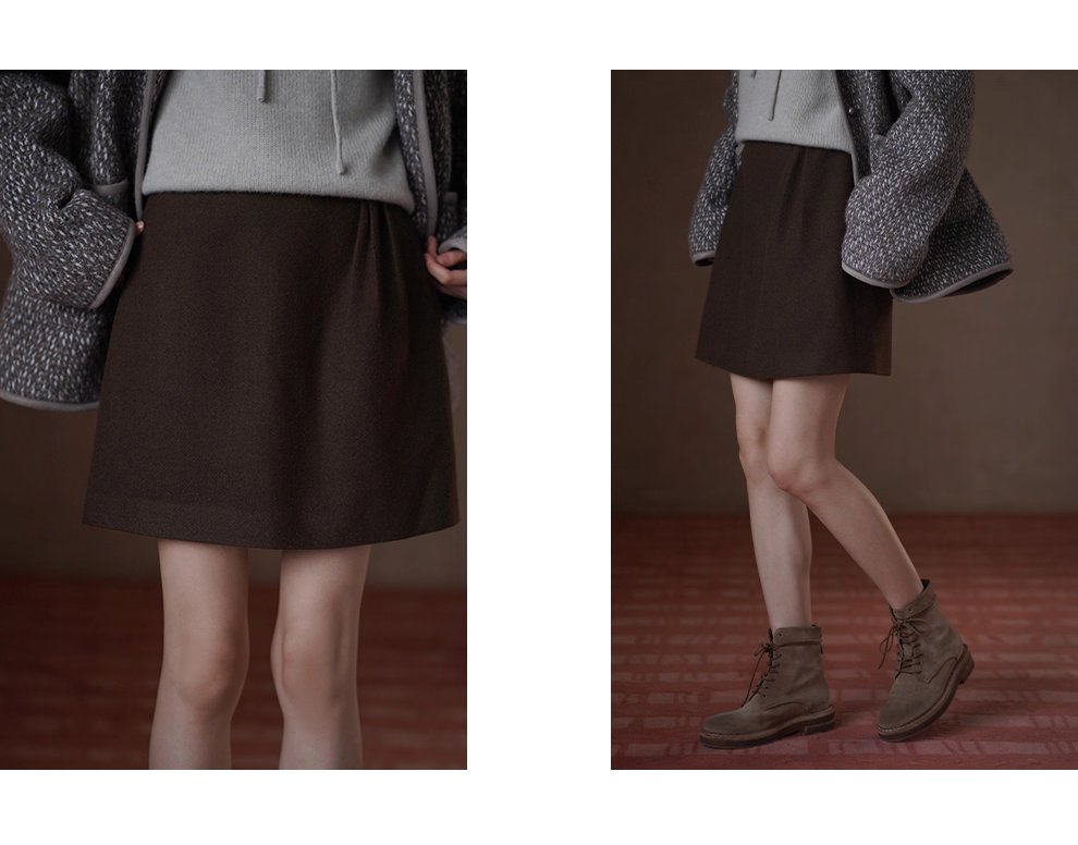 搭配公式含羊毛呢料A字後牛筋鬆緊高腰顯瘦短款半身裙女,搭配公式含羊毛呢料A字後牛筋鬆緊高腰顯瘦短款半身裙女,HBEW2024,搭配公式含羊毛呢料A字後牛筋鬆緊高腰顯瘦短款半身裙女,A字裙型,羊毛混紡