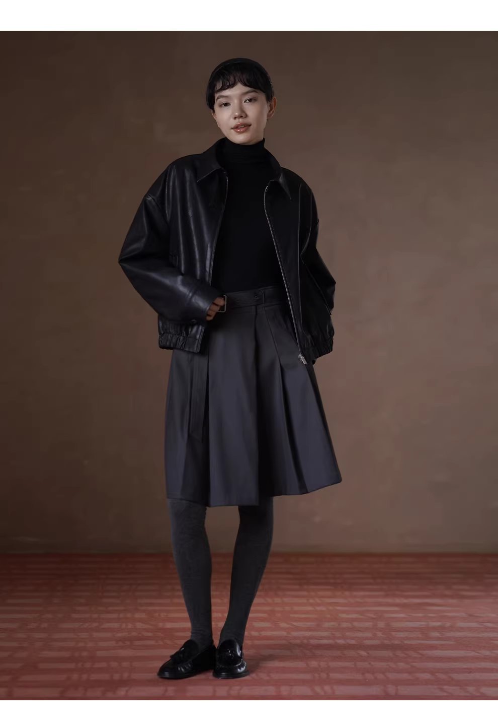 進階書呆子百褶裙高腰可調整顯瘦A字復古遮肉通勤半身裙,進階書呆子百褶裙高腰可調整顯瘦A字復古遮肉通勤半身裙,HBEW2028,進階書呆子百褶裙高腰可調整顯瘦A字復古遮肉通勤半身裙,高腰百褶,日字扣腰帶