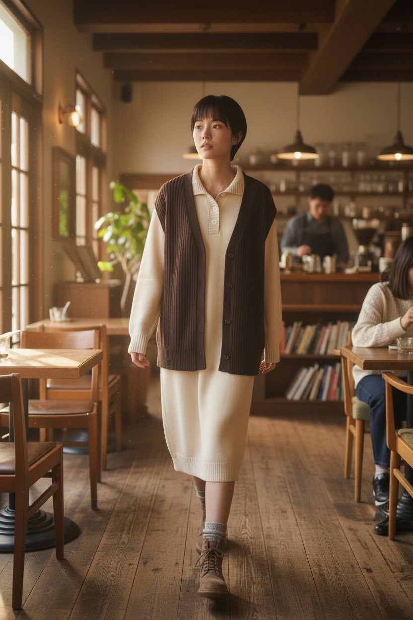 翻領針織洋裝秋冬過膝直筒打底裙慵懶風毛衣裙,翻領針織洋裝秋冬過膝直筒打底裙慵懶風毛衣裙,5W167005,翻領針織洋裝秋冬過膝直筒打底裙慵懶風毛衣裙,簡約質感,翻領造型