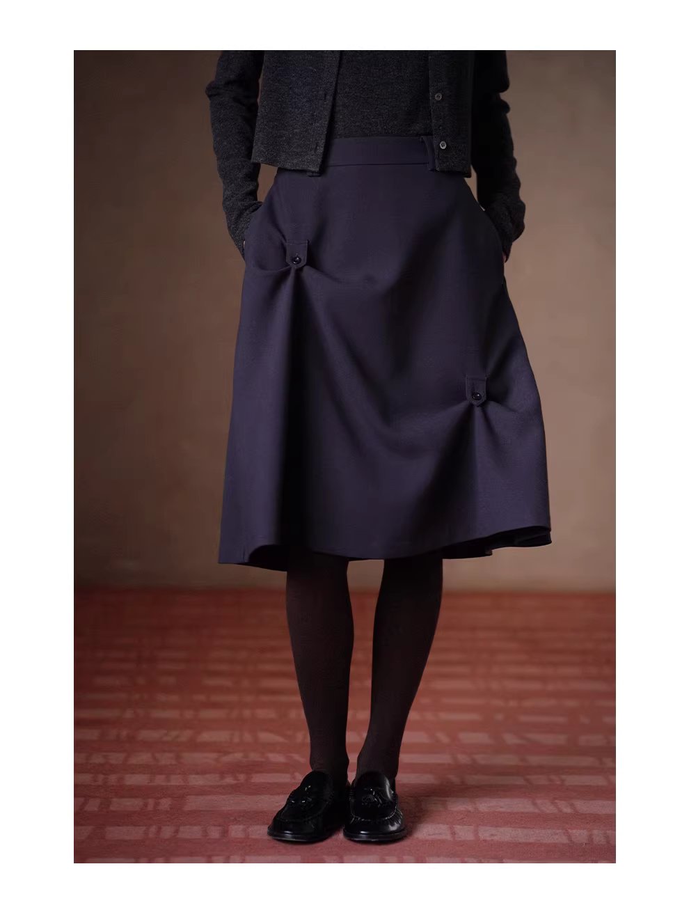 怪誕藝術少女不對稱扣袢扭褶設計高腰顯瘦A字小眾半身裙,怪誕藝術少女不對稱扣袢扭褶設計高腰顯瘦A字小眾半身裙,HBEW2029,怪誕藝術少女不對稱扣袢扭褶設計高腰顯瘦A字小眾半身裙,扣袢設計,A字裙型