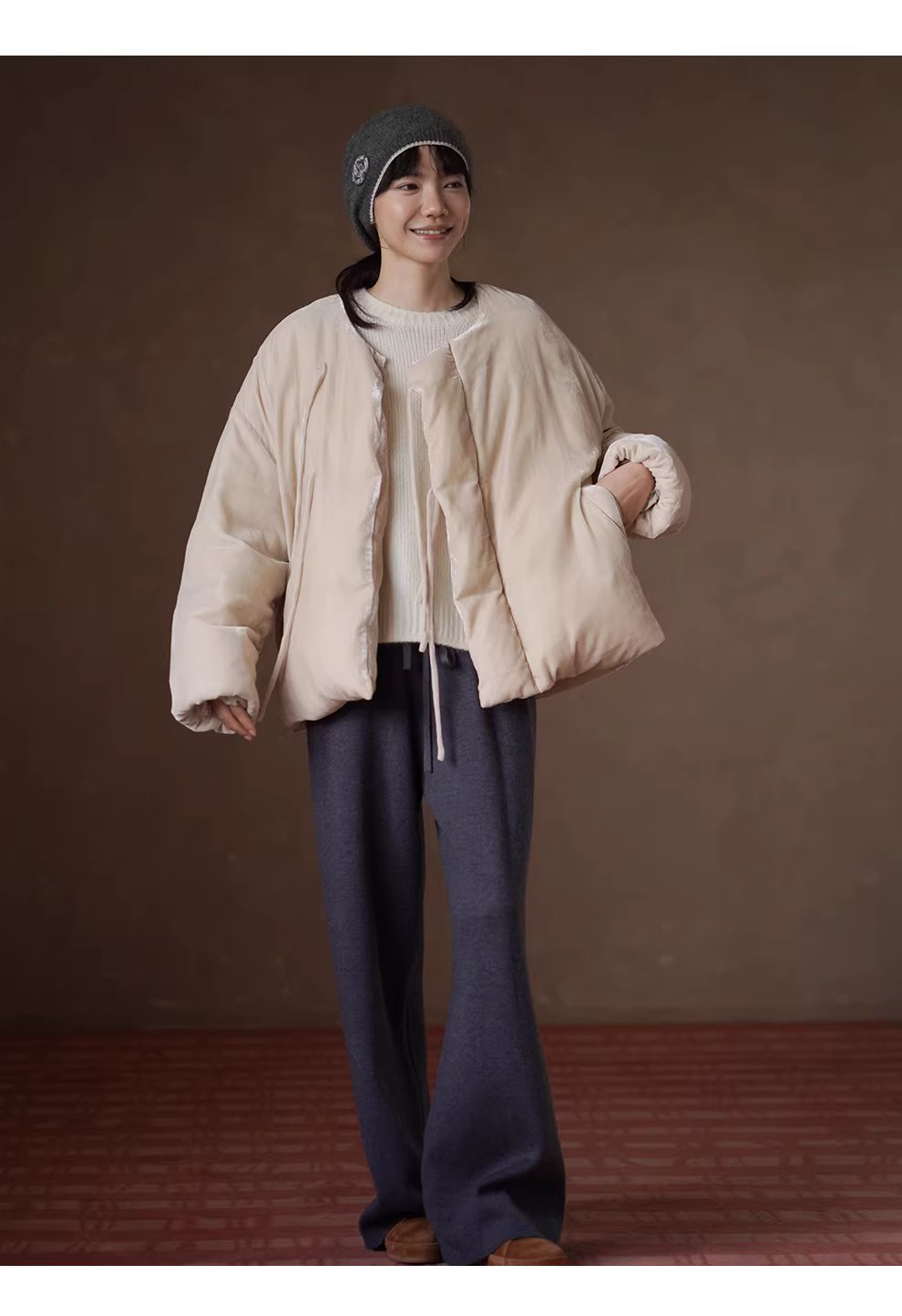 雪落的聲音羊駝絨羊毛馬海毛混紡柔軟蓬鬆寬鬆圓領毛衣,雪落的聲音羊駝絨羊毛馬海毛混紡柔軟蓬鬆寬鬆圓領毛衣,HBEW1138,雪落的聲音羊駝絨羊毛馬海毛混紡柔軟蓬鬆寬鬆圓領毛衣,簡約質感,羊毛混紡