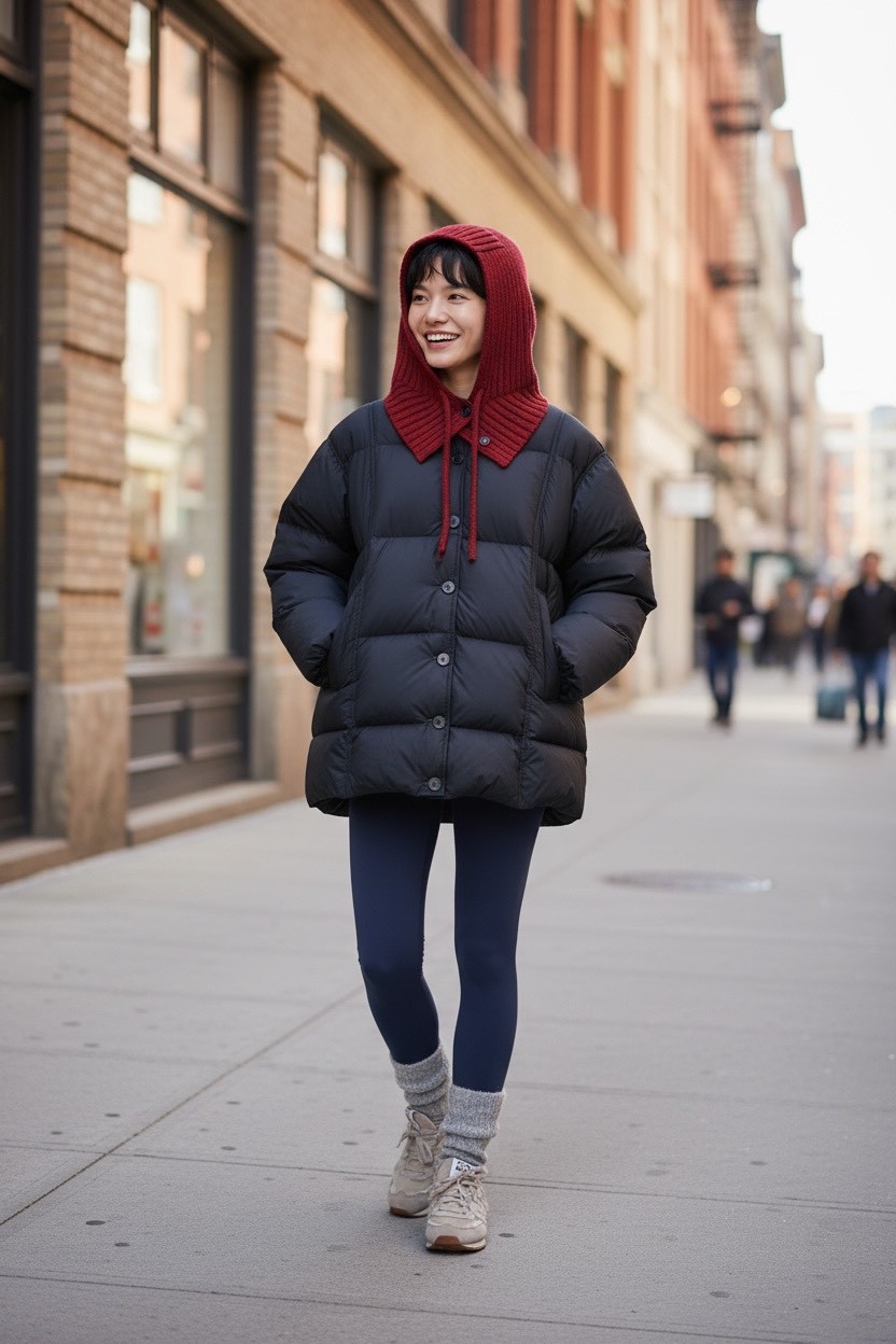 針織連帽拼接加厚羽絨外套冬季寬鬆毛帽麵包服外套,針織連帽拼接加厚羽絨外套冬季寬鬆毛帽麵包服外套,5W185014,針織連帽拼接加厚羽絨外套冬季寬鬆毛帽麵包服外套,保暖蓄熱,青春休閒