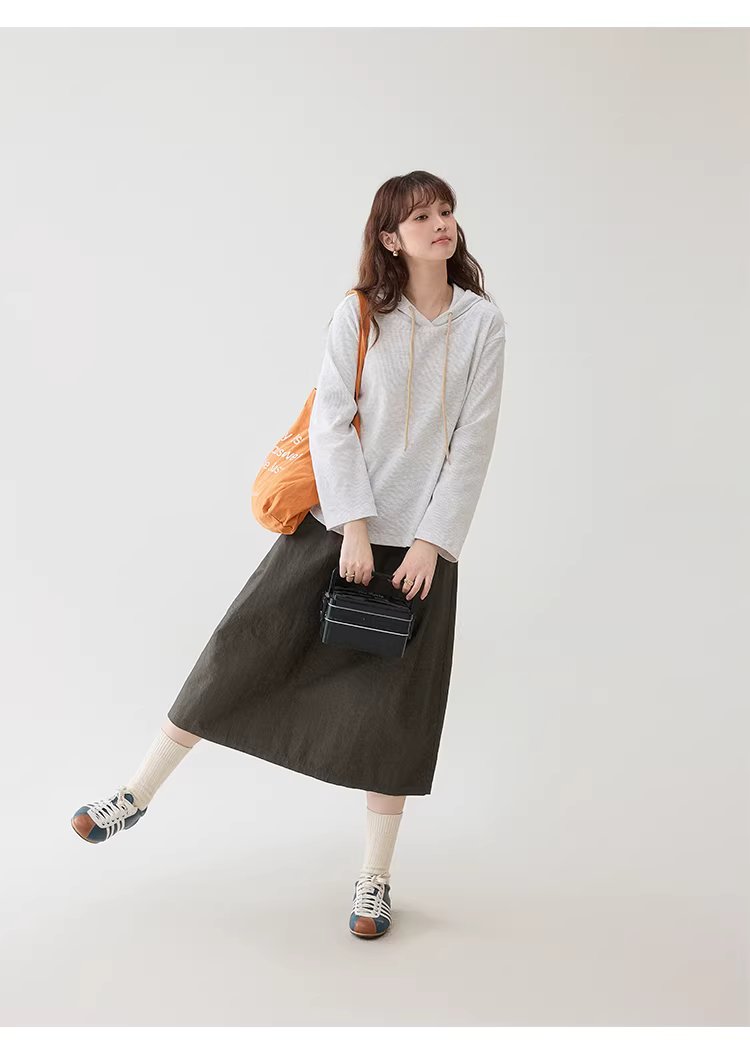 灰色華夫格連帽薄款T恤女春季新款通勤寬鬆上衣,灰色華夫格連帽薄款T恤女春季新款通勤寬鬆上衣,HBFS1004,灰色華夫格連帽薄款T恤女春季新款通勤寬鬆上衣,連帽上衣,華夫格