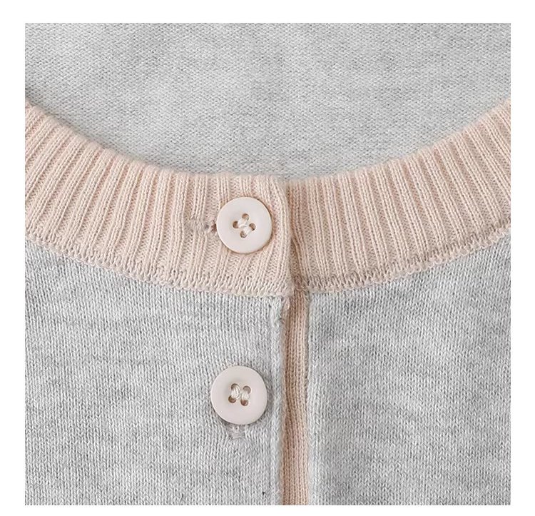 撞色領半開扣純棉針織衫女春季新款簡約百搭上衣,撞色領半開扣純棉針織衫女春季新款簡約百搭上衣,HBFS1006,撞色領半開扣純棉針織衫女春季新款簡約百搭上衣,半開排扣,全棉面料