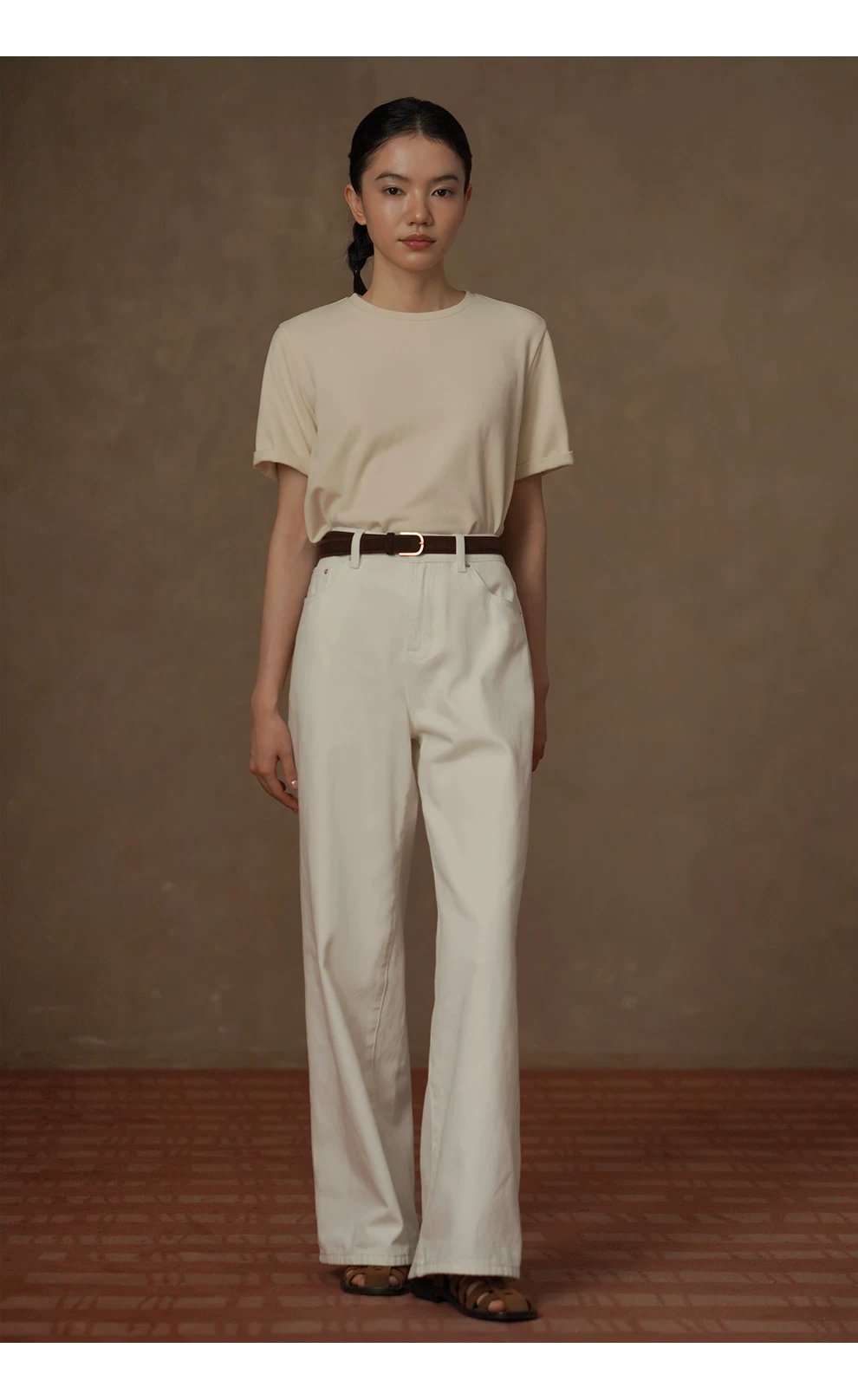 天然高棉親膚柔軟T恤合身直筒H型後領紐帶設計短袖上衣,天然高棉親膚柔軟T恤合身直筒H型後領紐帶設計短袖上衣,HBFS1031,天然高棉親膚柔軟T恤合身直筒H型後領紐帶設計短袖上衣,親膚透氣,剪裁合身