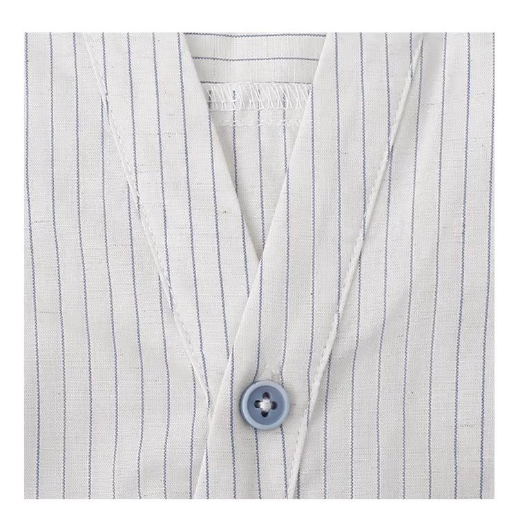 設計感扭結翻v領短襯衫女春季新款小眾條紋上衣,設計感扭結翻v領短襯衫女春季新款小眾條紋上衣,HBFS1034,設計感扭結翻v領短襯衫女春季新款小眾條紋上衣,V領造型,棉麻材質