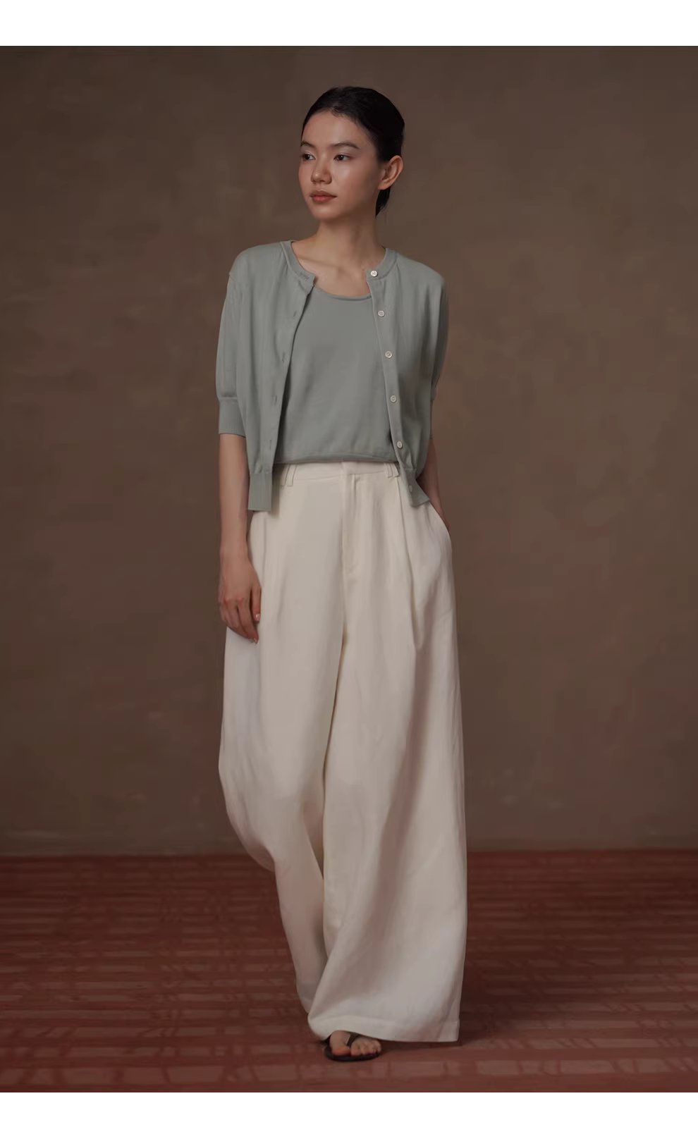 明朗輕鹽系100棉針織寬鬆顯瘦開襟衫背心休閒減齡兩件女,明朗輕鹽系100棉針織寬鬆顯瘦開襟衫背心休閒減齡兩件女,HBFS1057,明朗輕鹽系100棉針織寬鬆顯瘦開襟衫背心休閒減齡兩件女,鹽系穿搭,全棉面料