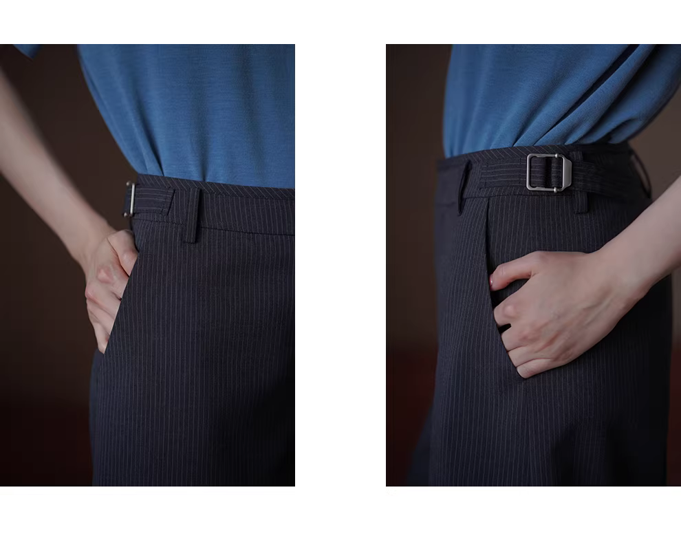 法式高智知識分子細條紋高腰五分褲顯瘦寬鬆通勤短褲女,法式高智知識分子細條紋高腰五分褲顯瘦寬鬆通勤短褲女,HBFS3022,法式高智知識分子細條紋高腰五分褲顯瘦寬鬆通勤短褲女,寬鬆直筒,高腰顯瘦