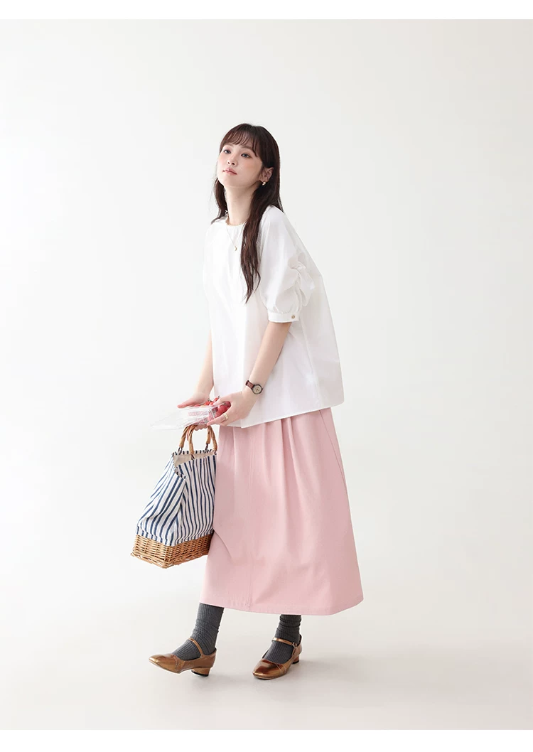 花邊領後排扣純棉襯衫女夏季新款設計感短袖上衣,花邊領後排扣純棉襯衫女夏季新款設計感短袖上衣,HBFS1107,花邊領後排扣純棉襯衫女夏季新款設計感短袖上衣,後背排扣,全棉面料