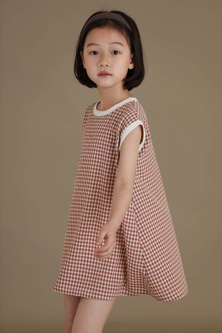 日系撞色領格子無袖背連身裙洋裝,EBBS780601150,日系撞色領格子無袖背連身裙洋裝,優惠專區,➧零碼出清7折,EBBS780601150