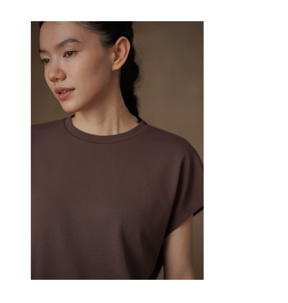 簡約立體顯瘦連肩袖小圓領棉感鬆弛通勤T恤微寬鬆上衣女,簡約立體顯瘦連肩袖小圓領棉感鬆弛通勤T恤微寬鬆上衣女,HBFS1191,簡約立體顯瘦連肩袖小圓領棉感鬆弛通勤T恤微寬鬆上衣女,連肩設計,版型顯瘦