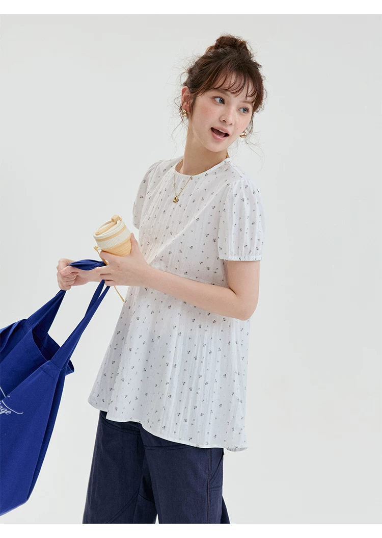 溫柔碎花收腰短袖襯衫女26夏季新款甜美百搭上衣,溫柔碎花收腰短袖襯衫女26夏季新款甜美百搭上衣,HBFS1268,溫柔碎花收腰短袖襯衫女26夏季新款甜美百搭上衣,碎花面料,收腰設計