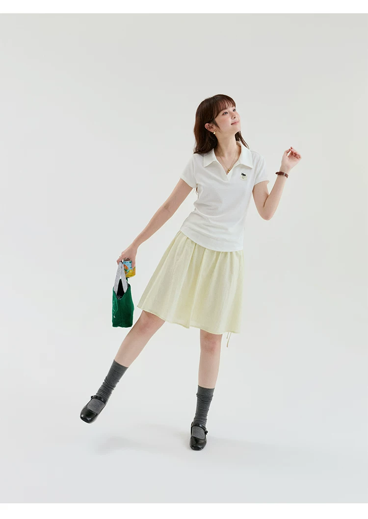 茶杯貓繡花短款麻感T恤女夏新款韓系短袖上衣,茶杯貓繡花短款麻感T恤女夏新款韓系短袖上衣,HBFS1271,茶杯貓繡花短款麻感T恤女夏新款韓系短袖上衣,半開翻領,刺繡細節