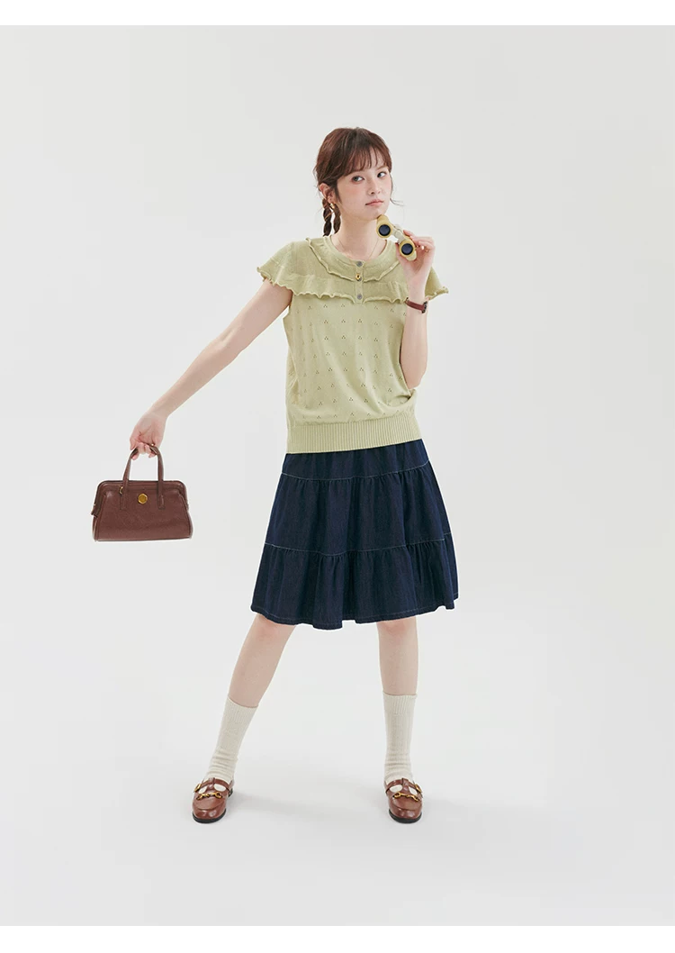 法式花邊短袖鏤空針織衫女夏季新款甜美小眾上衣,法式花邊短袖鏤空針織衫女夏季新款甜美小眾上衣,HBFS1285,法式花邊短袖鏤空針織衫女夏季新款甜美小眾上衣,花邊造型,簍空針織
