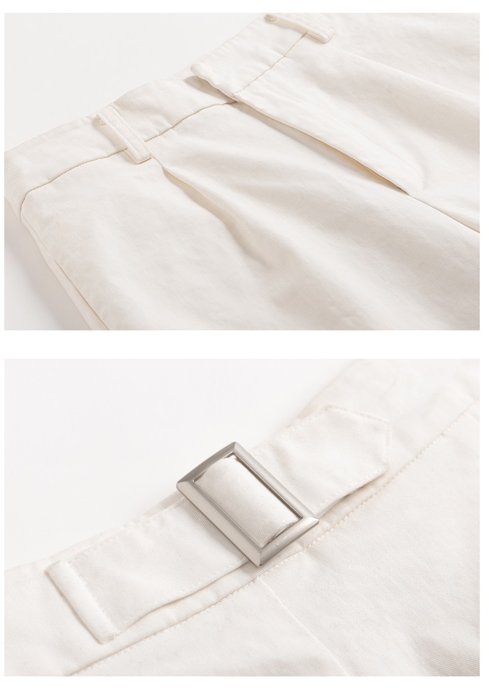 柔軟水洗科技棉可調節腰圍顯瘦親膚透氣直筒褲