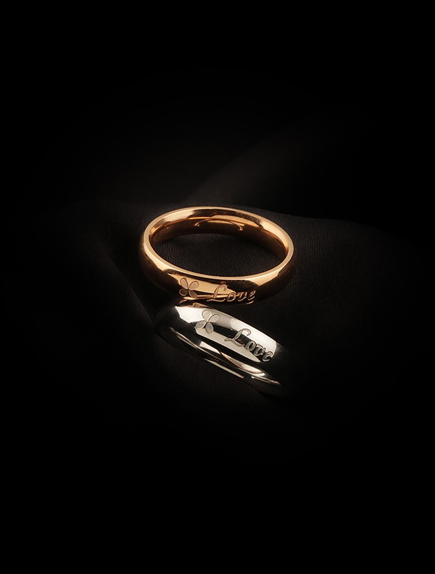 歐美幸運四葉草K金色個性簡約對戒指環