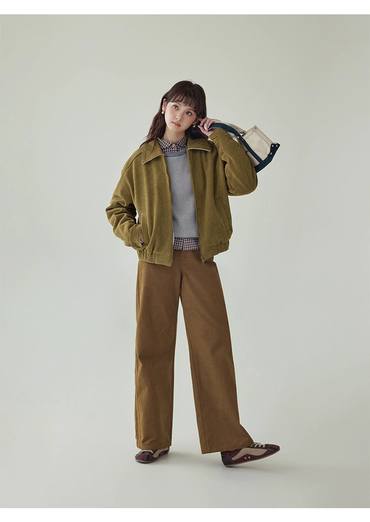 韓系雙頭拉鍊燈芯絨外套女秋季新款長袖夾克上衣,韓系雙頭拉鍊燈芯絨外套女秋季新款長袖夾克上衣,HBEW5072,韓系雙頭拉鍊燈芯絨外套女秋季新款長袖夾克上衣,復古夾克,燈芯絨