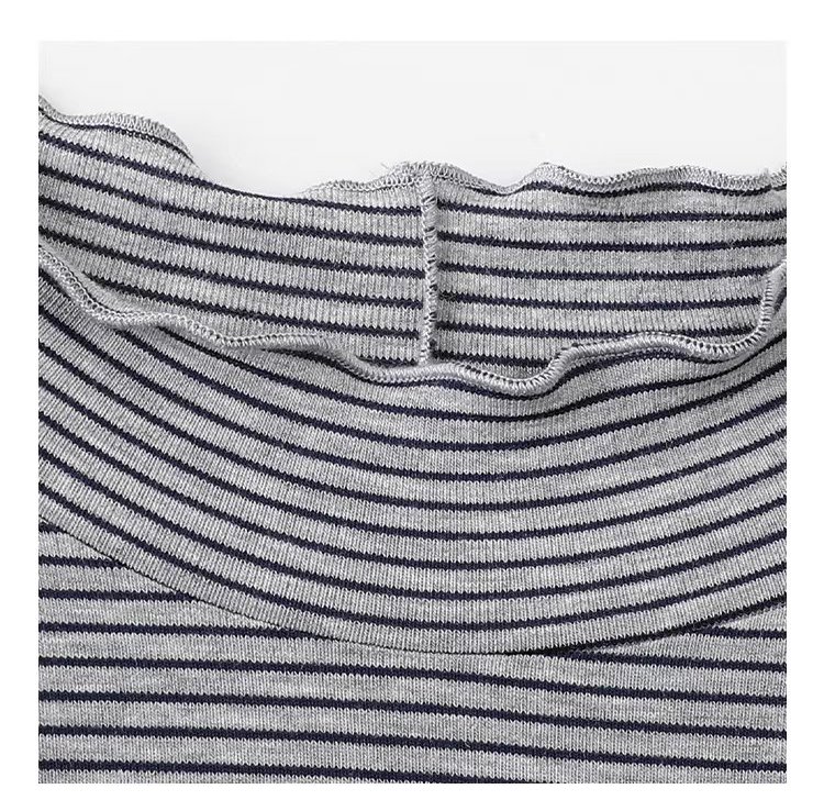 花邊半高領內搭T恤女冬季新款百搭條紋長袖上衣,花邊半高領內搭T恤女冬季新款百搭條紋長袖上衣,HBEW1153,花邊半高領內搭T恤女冬季新款百搭條紋長袖上衣,木耳邊,條紋造型