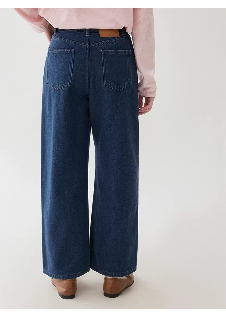 韓系藍色中高腰直筒牛仔褲女26春季新款百搭寬褲,韓系藍色中高腰直筒牛仔褲女26春季新款百搭寬褲,HBFS3009,韓系藍色中高腰直筒牛仔褲女26春季新款百搭寬褲,高腰直筒,丹寧面料