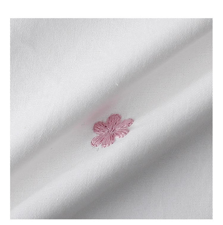 白色花邊純棉碎花洋裝女夏季新款收腰a字中裙