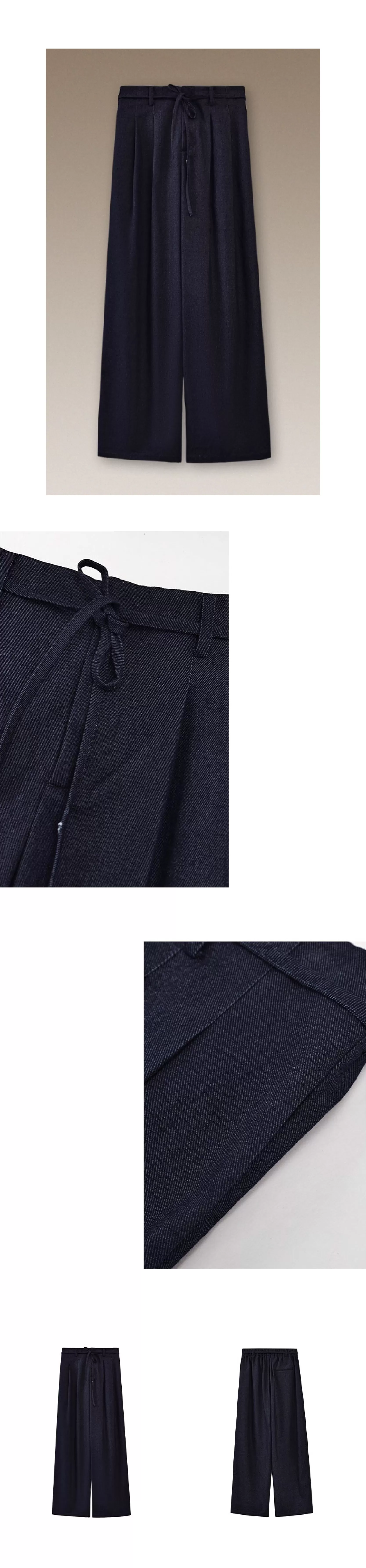 基礎時髦法則不挑人顯瘦版型遮肉寬鬆闊腿高腰牛仔長褲