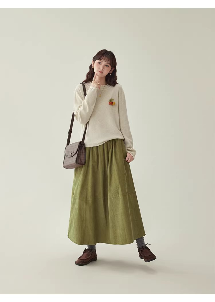 可愛胸針羊毛混紡針織衫女冬季新款慵懶長袖上衣,可愛胸針羊毛混紡針織衫女冬季新款慵懶長袖上衣,HBEW1154,可愛胸針羊毛混紡針織衫女冬季新款慵懶長袖上衣,童趣胸針,羊毛混紡