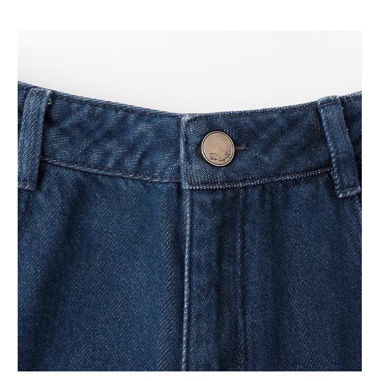 韓系藍色中高腰直筒牛仔褲女26春季新款百搭寬褲,韓系藍色中高腰直筒牛仔褲女26春季新款百搭寬褲,HBFS3009,韓系藍色中高腰直筒牛仔褲女26春季新款百搭寬褲,高腰直筒,丹寧面料