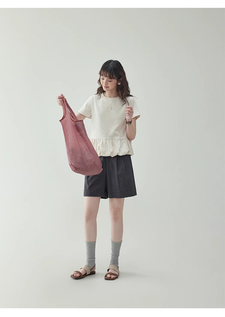 設計感彩點花苞短袖t卹女款夏季新款減齡短版上衣