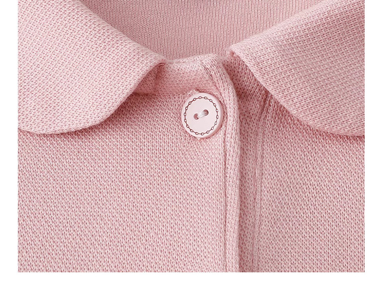 粉紅娃娃領企鵝刺繡T恤女夏季新款減齡短袖上衣