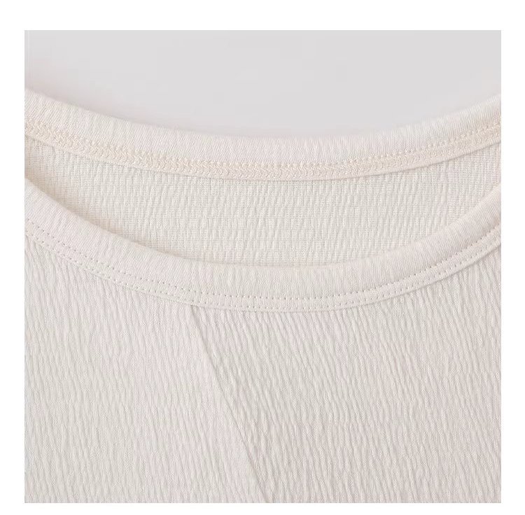 肌理感純色扭結修身T恤女春季新款蕾絲長袖上衣,肌理感純色扭結修身T恤女春季新款蕾絲長袖上衣,HBFS1002,肌理感純色扭結修身T恤女春季新款蕾絲長袖上衣,扭結設計,舒適面料