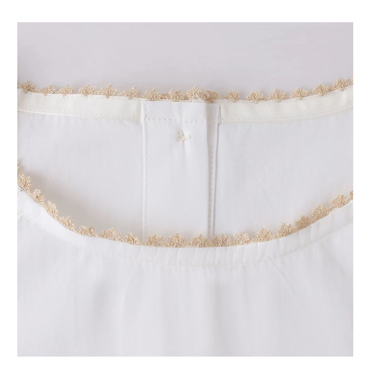 花邊領後排扣純棉襯衫女夏季新款設計感短袖上衣,花邊領後排扣純棉襯衫女夏季新款設計感短袖上衣,HBFS1107,花邊領後排扣純棉襯衫女夏季新款設計感短袖上衣,後背排扣,全棉面料