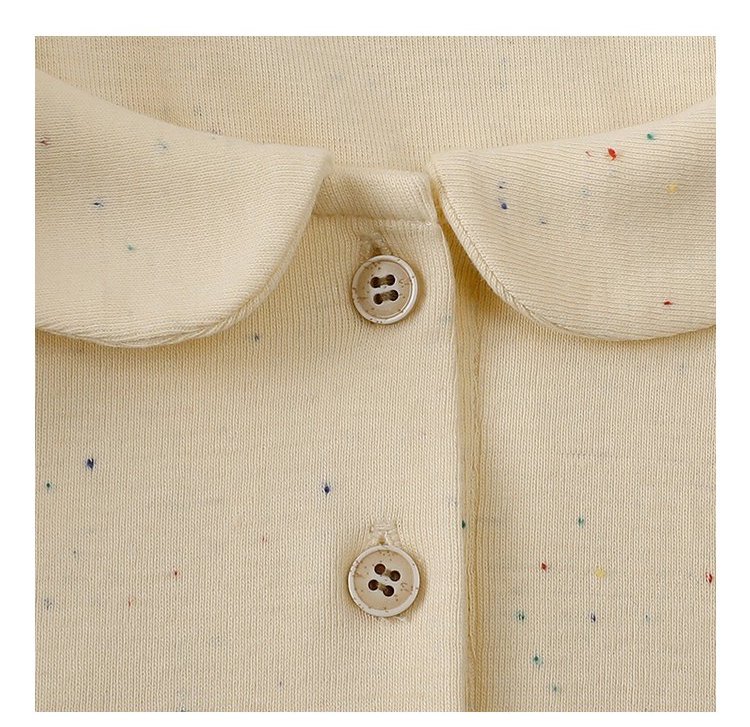 彩點小翻領長袖T恤女秋季新款時尚百搭上衣