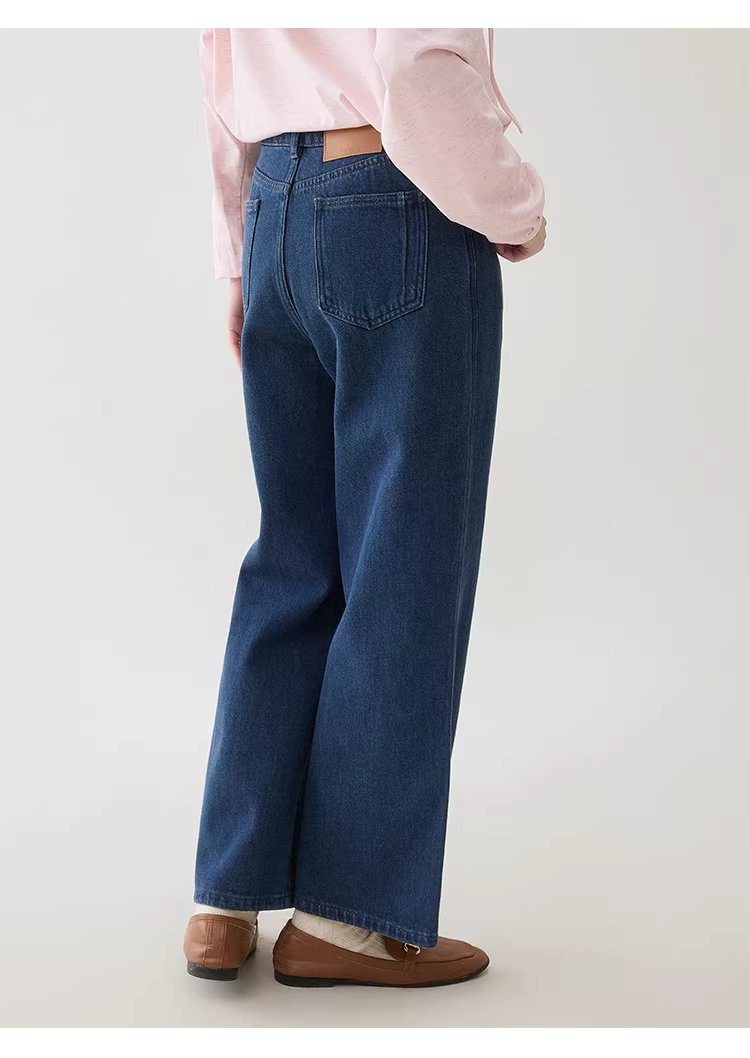 韓系藍色中高腰直筒牛仔褲女26春季新款百搭寬褲,韓系藍色中高腰直筒牛仔褲女26春季新款百搭寬褲,HBFS3009,韓系藍色中高腰直筒牛仔褲女26春季新款百搭寬褲,高腰直筒,丹寧面料