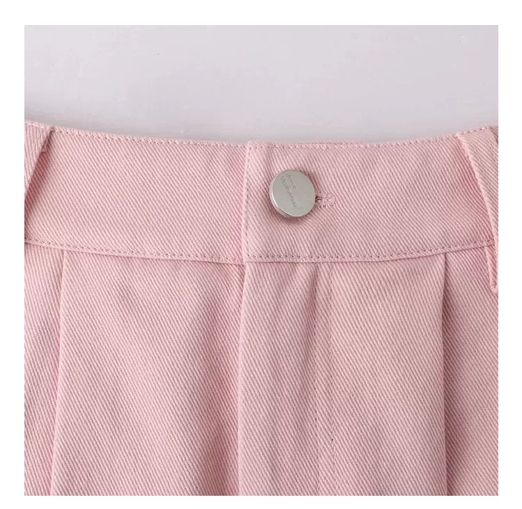 粉紅色中高腰壓褶牛仔半身裙女夏季新款純棉中長裙,粉紅色中高腰壓褶牛仔半身裙女夏季新款純棉中長裙,HBFS2020,粉紅色中高腰壓褶牛仔半身裙女夏季新款純棉中長裙,高腰壓摺,全棉面料