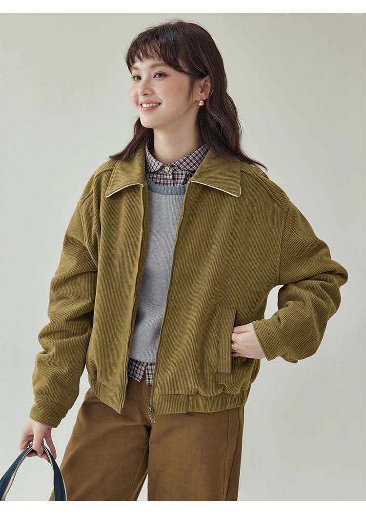 韓系雙頭拉鍊燈芯絨外套女秋季新款長袖夾克上衣,韓系雙頭拉鍊燈芯絨外套女秋季新款長袖夾克上衣,HBEW5072,韓系雙頭拉鍊燈芯絨外套女秋季新款長袖夾克上衣,復古夾克,燈芯絨