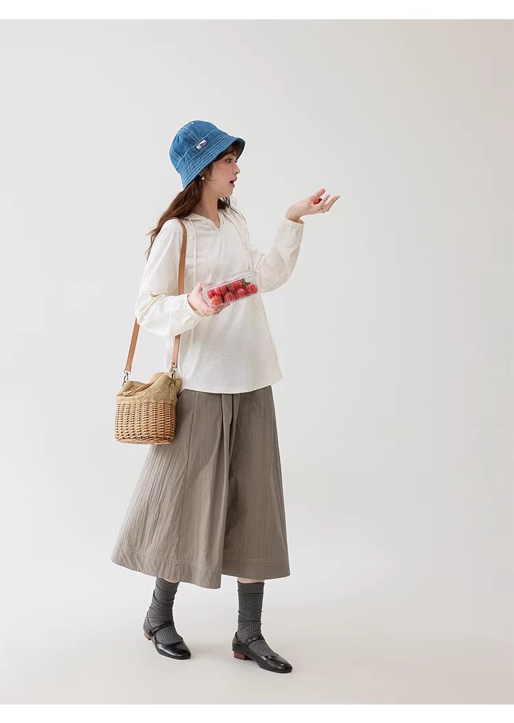 彩織小v領連帽插肩袖T恤女春季新款減齡寬鬆上衣,彩織小v領連帽插肩袖T恤女春季新款減齡寬鬆上衣,HBFS1035,彩織小v領連帽插肩袖T恤女春季新款減齡寬鬆上衣,V領連帽,寬鬆舒適