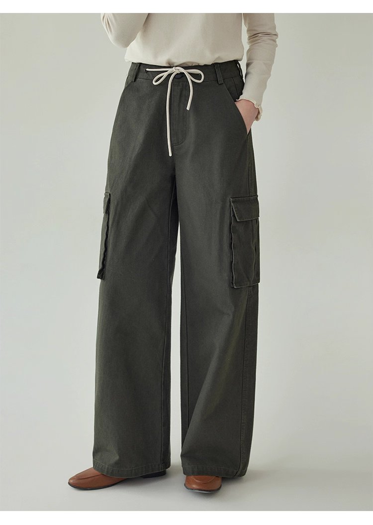 繫帶高腰純棉直筒休閒褲女秋季新款百搭工裝長褲,繫帶高腰純棉直筒休閒褲女秋季新款百搭工裝長褲,HBEW3026,繫帶高腰純棉直筒休閒褲女秋季新款百搭工裝長褲,高腰直筒,全棉面料
