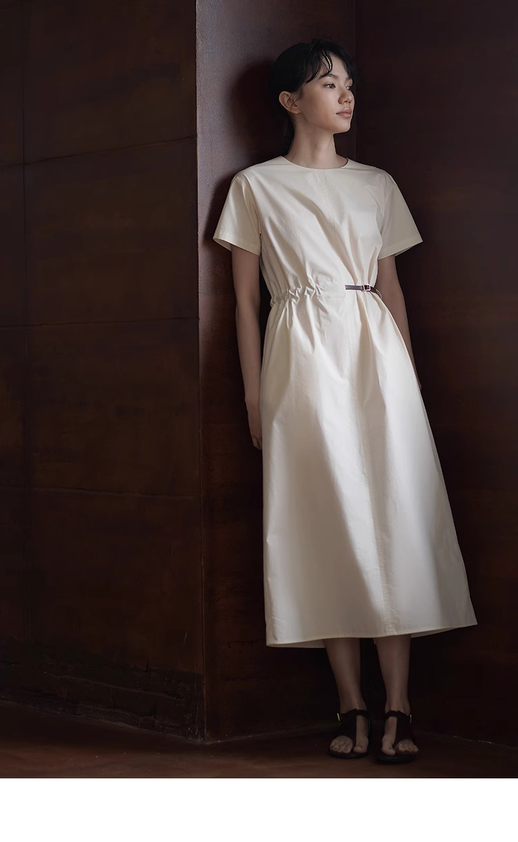 心選氛圍洋裝水洗100棉拼接腰帶設計短袖寬鬆顯瘦裙子,心選氛圍洋裝水洗100棉拼接腰帶設計短袖寬鬆顯瘦裙子,HBES7201,心選氛圍洋裝水洗100棉拼接腰帶設計短袖寬鬆顯瘦裙子,簡約大方,腰帶設計