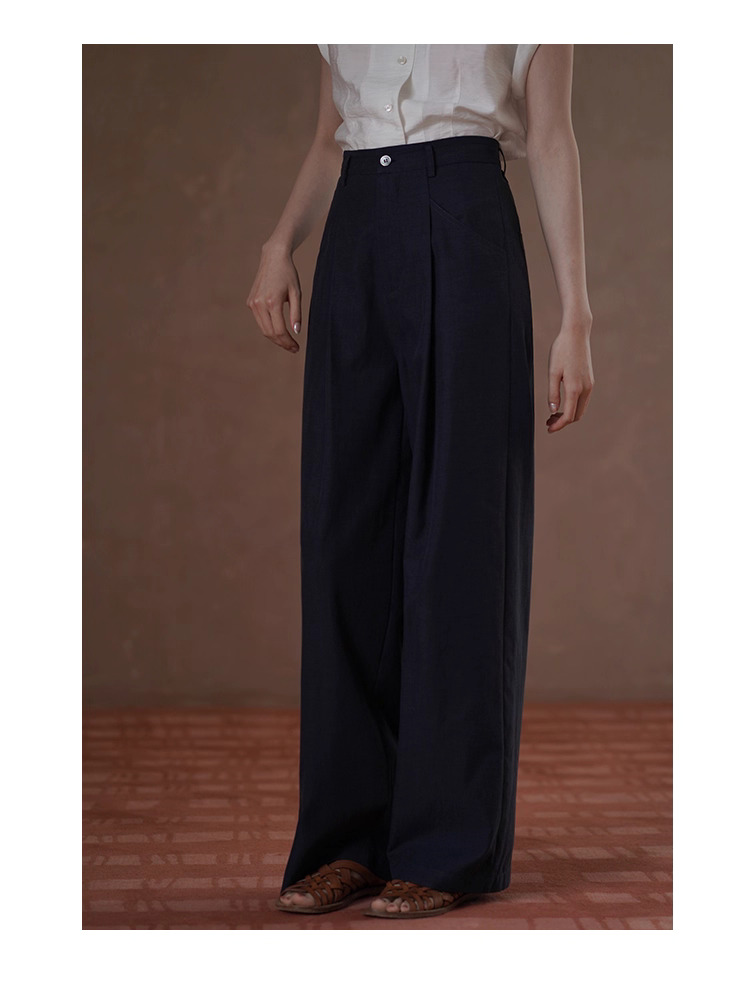 都會通勤女小眾設計長褲顯瘦高腰雙分割寬鬆紗卡寬腿褲,都會通勤女小眾設計長褲顯瘦高腰雙分割寬鬆紗卡寬腿褲,HBES3097,都會通勤女小眾設計長褲顯瘦高腰雙分割寬鬆紗卡寬腿褲,高腰壓摺,天絲混紡