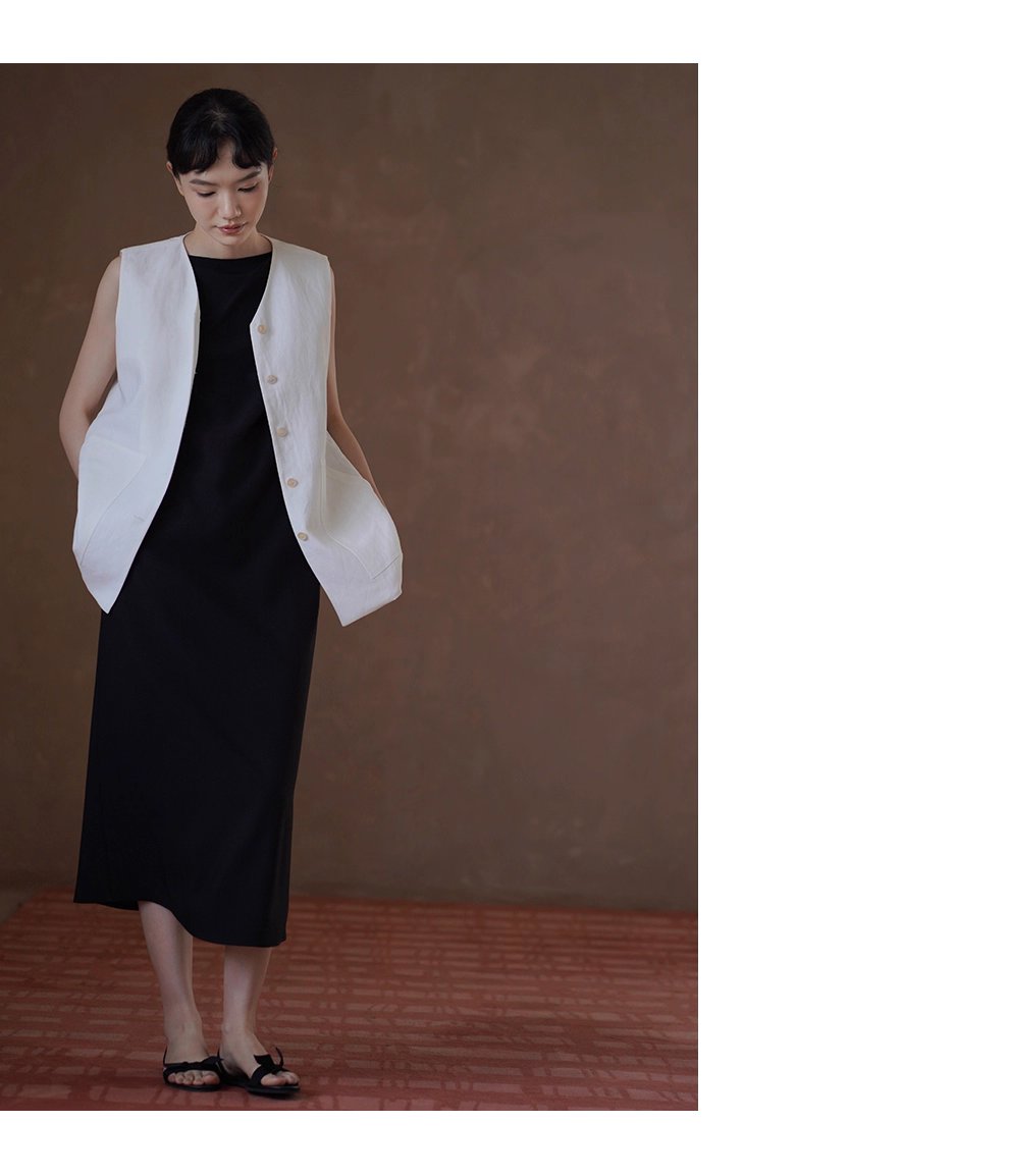 新爵會議不對稱扭褶肩洋裝寬鬆通勤垂墜顯瘦洋裝女